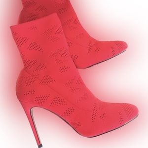 ASOS | Shoes | Red Sock Ankle Boots | Poshmark